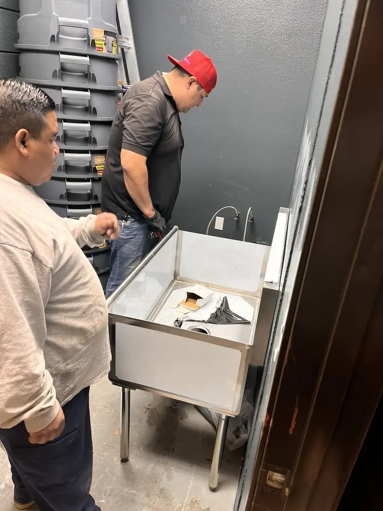 Commercial plumbing and sink installation in Macedonia